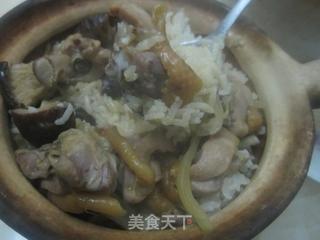 香菇滑鸡煲仔饭的做法步骤：11