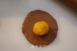 可可刺猬奶黄包的做法步骤:6