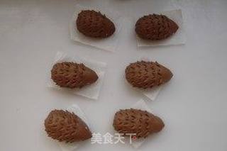 可可刺猬奶黄包的做法步骤:10
