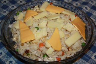 西式晚餐组合--牛排、蔬菜、焗饭的做法步骤:4