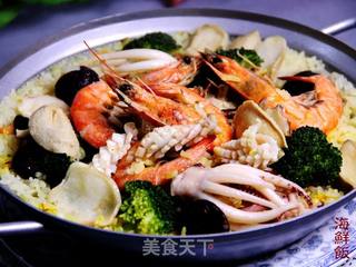 西班牙名吃“美味海鲜饭”的做法步骤:14