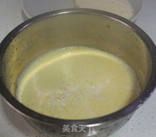 营养早餐-香菇鸡肉粥配香煎馒头片的做法步骤:4