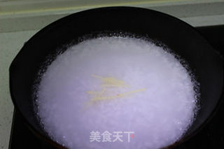 营养早餐-香菇鸡肉粥配香煎馒头片的做法步骤:7