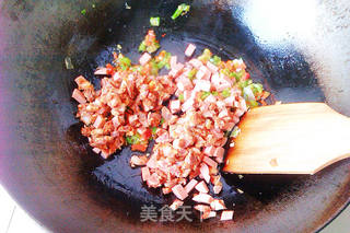 什锦火腿焗饭的做法步骤:4