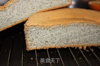 黑芝麻戚风蛋糕的做法步骤:20
