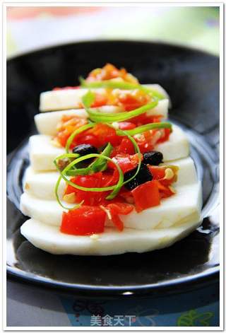 下饭菜----豆豉剁椒蒸芋头的做法步骤:7