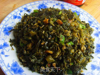 野辣菜炒肉丁的做法步骤:14
