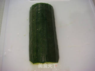 学做的“黄瓜切龙虾”的做法步骤:2
