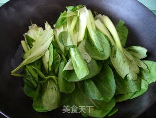 蟹味菇扒油菜的做法步骤:3