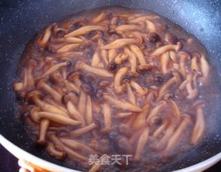 蟹味菇扒油菜的做法步骤：10