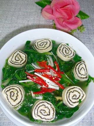 菠菜鸡卷的做法步骤:11