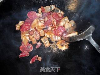 豌豆腊味焖糯饭的做法步骤:5