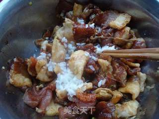 芋儿米粉蒸肉的做法步骤:6