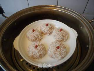 珍珠糯米圆子的做法步骤:10