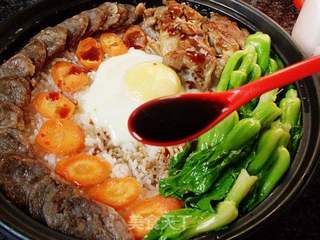 【塔吉锅】鸡腿腊肠煲仔饭的做法步骤:15
