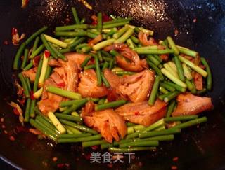 蒜薹炒白肉的做法步骤:7