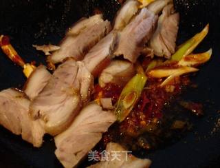 蒜薹炒白肉的做法步骤:4
