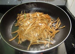豆腐丝炒韭菜的做法步骤:4