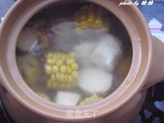 山药玉米肉丸汤的做法步骤:4