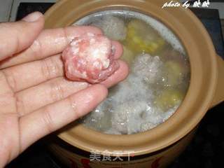 山药玉米肉丸汤的做法步骤:5