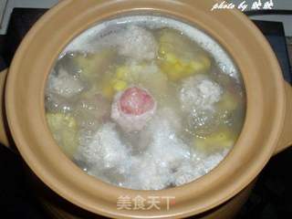 山药玉米肉丸汤的做法步骤:6