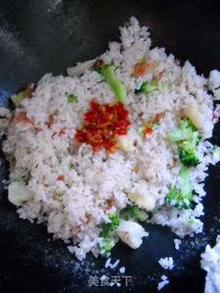 剁椒双花炒饭的做法步骤:8
