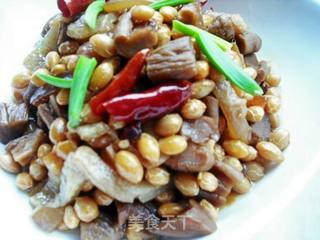 蒸三样【芥菜疙瘩黄豆肉皮】的做法步骤:7