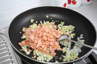 韩式泡菜炒饭的做法步骤:5