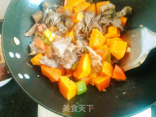 南瓜捞肉的做法步骤：6