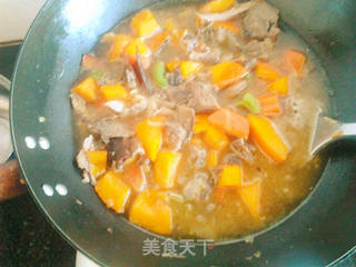 南瓜捞肉的做法步骤:7