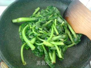 青菜蛋炒饭的做法步骤:4