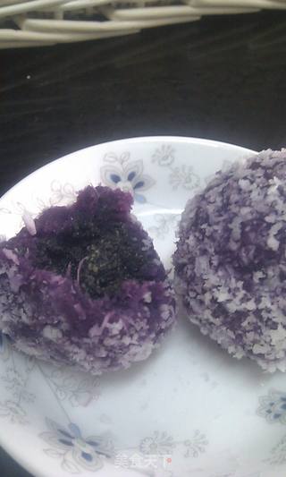 紫薯芝麻球的做法步骤:8