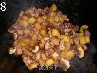 土豆蘑菇烧肉的做法步骤:8