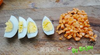 【私房金沙炒饭】——“海陆空”三军会师的做法步骤:2