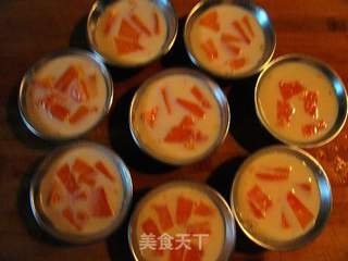 牛奶木瓜布丁冻的做法步骤:5