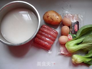 【培根香肠煲仔饭】的做法步骤：1