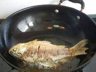 葱熇鲫鱼的做法步骤：4