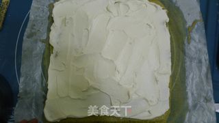 【彩绘蛋糕系列】 唐草抹茶卷的做法步骤：17