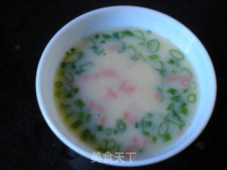 葱花火腿鸡蛋羹的做法步骤:9