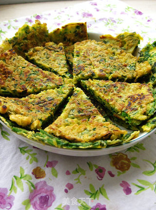 【好吃的早餐自己做】韭菜玉米饼的做法步骤:13