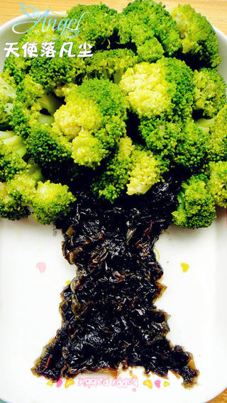 宝宝补锌益智菜——蚝油西兰花苹果树的做法步骤:9
