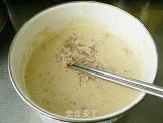 荠菜虾皮鸡蛋饼的做法步骤:6