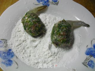 荠菜虾球的做法步骤：7