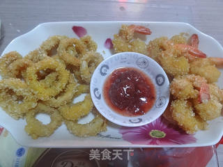 鱿鱼圈的做法步骤:9