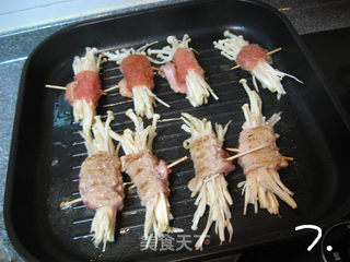 金针菇牛肉卷的做法步骤:7