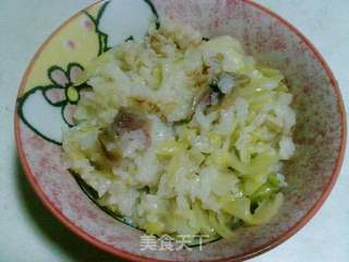 咸酸饭(咸肉包菜菜饭)的做法步骤:8