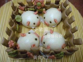 花样馒头——可爱小猪圈的做法步骤:17