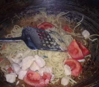 鸡丁番茄烩意面的做法步骤:8