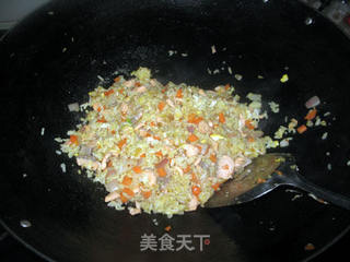 三文鱼炒饭的做法步骤:10