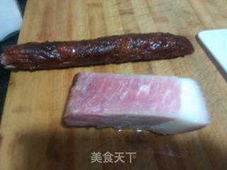 香肠腊肉饭的做法步骤：1